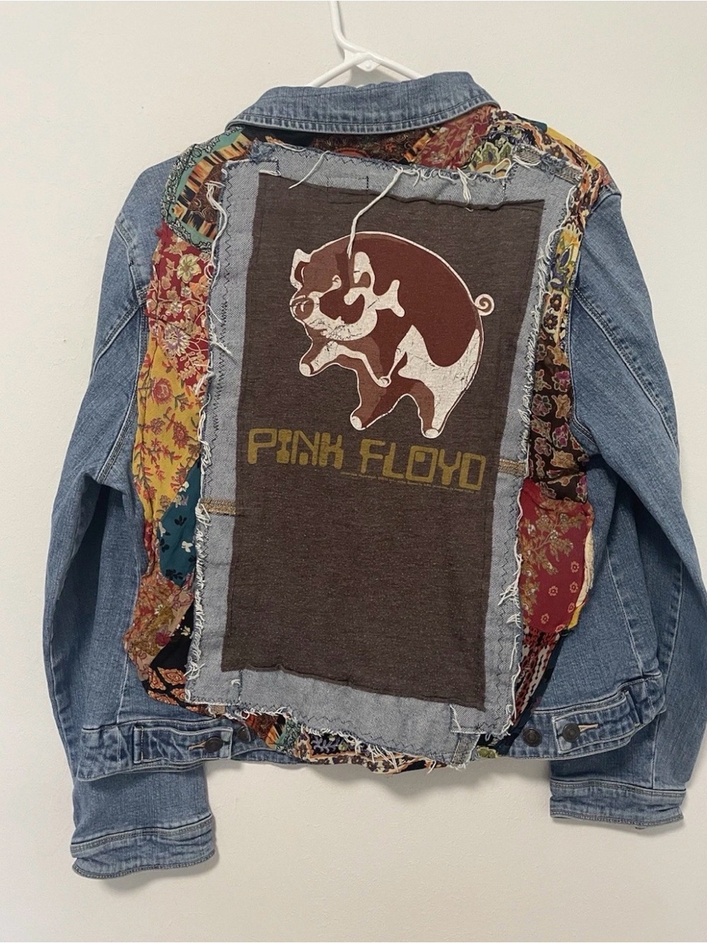 Pink Floyd Patchwork Denim Jacket for Women